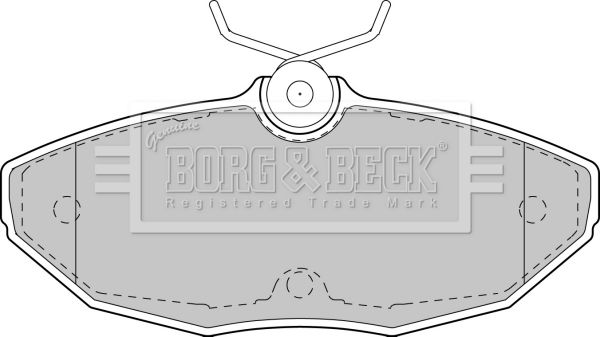 BORG & BECK stabdžių trinkelių rinkinys, diskinis stabdys BBP1743